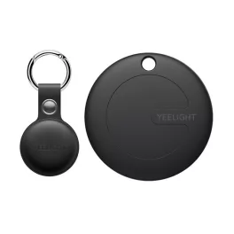   XIAOMI YEELIGHT YEETAG bluetooth nyomkövető (kulcstartóra, táskára, autóba, valós idejű nyomkövetés + bőrtok) FEKETE