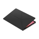 SAMSUNG tok álló, bőr hatású (aktív FLIP, oldalra nyíló, TRIFOLD, asztali tartó, mágneses) FEKETE