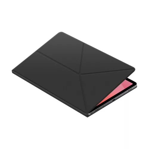 SAMSUNG tok álló, bőr hatású (aktív FLIP, oldalra nyíló, TRIFOLD, asztali tartó, mágneses) FEKETE