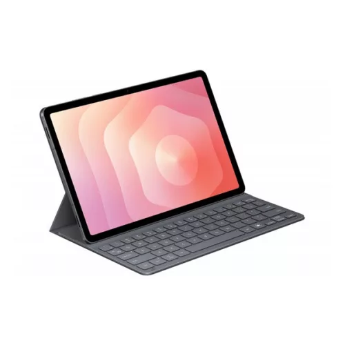 SAMSUNG tok álló, bőr hatású (FLIP, ultravékony, bluetooth billentyűzet, QWERTY, angol nyelvű, AI gomb) FEKETE