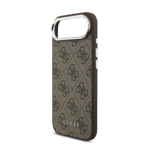 GUESS 4G MAGSAFE szilikon telefonvédő (ütésállóság, műanyag hátlap) BARNA