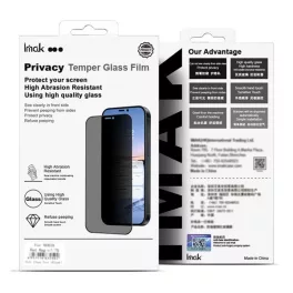   IMAK PRIVACY képernyővédő üveg (3D, betekintés védelem, íves, külső) FEKETE