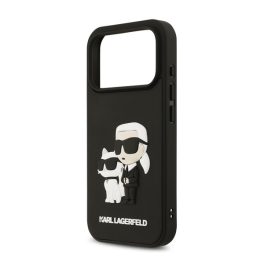 KARL LAGERFELD 3D RUBBER KARL AND CHOUPETTE szilikon telefonvédő (ütésállóság, 3D) FEKETE   KARL LAGERFELD 3D RUBBER KARL AND CHOUPETTE szilikon telefonvédő (ütésállóság, 3D) FEKETE