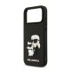 KARL LAGERFELD 3D RUBBER KARL AND CHOUPETTE szilikon telefonvédő (ütésállóság, 3D) FEKETE