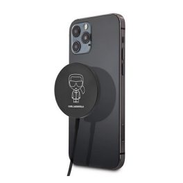   KARL LAGERFELD asztali töltő (15W, wireless, mágneses, 100cm) FEKETE