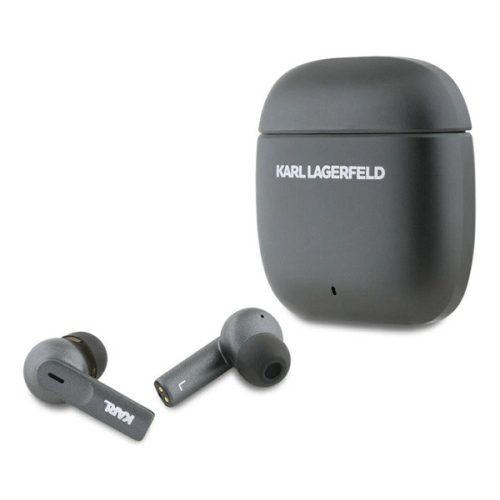 KARL LAGERFELD ELONGATED LOGO bluetooth fülhallgató SZTEREO (v5.4, TWS, mikrofon, aktív zajszűrő + töltőtok) FEKETE