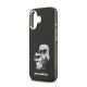 KARL LAGERFELD IML AQUARELLE KARL AND CHOUPETTE szilikon telefonvédő (ütésállóság, kameravédő) FEKETE