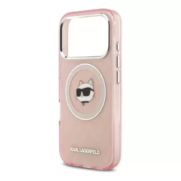   KARL LAGERFELD IML CHOUPETTE HEAD LOGO MAGSAFE szilikon telefonvédő (ütésállóság, kameravédő, MagSafe) RÓZSASZÍN