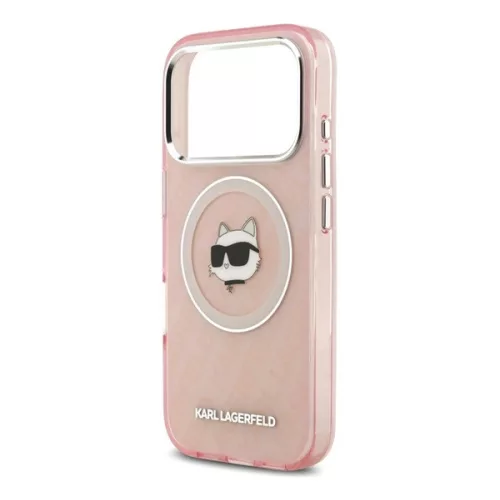 KARL LAGERFELD IML CHOUPETTE HEAD LOGO MAGSAFE szilikon telefonvédő (ütésállóság, kameravédő, MagSafe) RÓZSASZÍN
