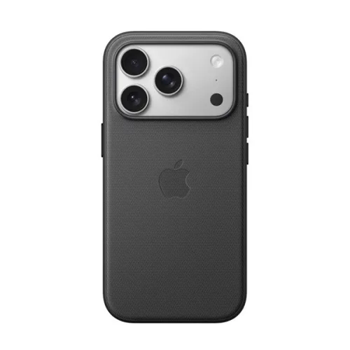APPLE TECHWOVEN szilikon telefonvédő (szövet hátlap, MagSafe) FEKETE