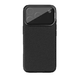   NILLKIN CAMSHIELD PROP MAGNETIC szilikon telefonvédő (ütésállóság, kameravédő, kitámasztó, csíkos) FEKETE