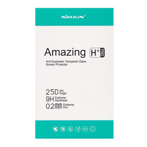NILLKIN H+ PRO képernyővédő üveg (2.5D, UV szűrés, ultravékony, tükröződésmentes, 0.2mm, 9H + segédkeret) ÁTLÁTSZÓ