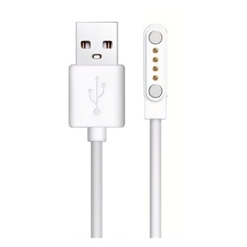 Töltőkábel USB (mágneses, 60cm, Gondosóra kompatibilis) FEHÉR