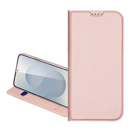 DUX DUCIS SKIN PRO tok álló, bőr hatású (FLIP, oldalra nyíló, kártyazseb, asztali tartó) RÓZSASZÍN