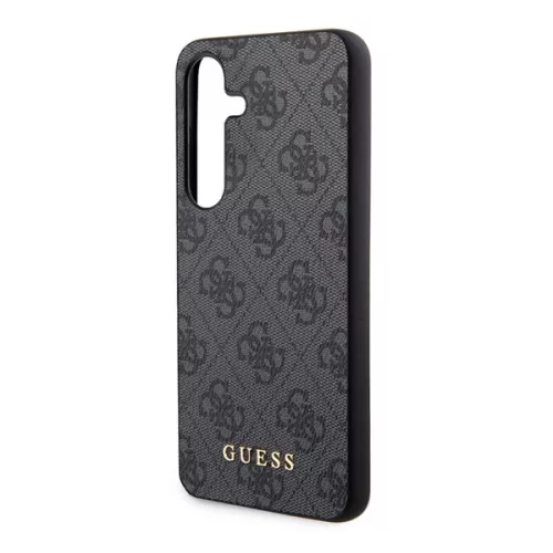 GUESS 4G METAL GOLD LOGO műanyag telefonvédő (textil hátlap) FEKETE