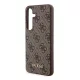 GUESS 4G METAL GOLD LOGO műanyag telefonvédő (textil hátlap) SÖTÉTBARNA