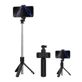   DEVIA MINI szelfibot (univerzális, tripod állvány, 360°, állítható, bluetooth távkioldó, 92cm, 4.7-7" méret) FEKETE
