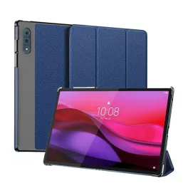   DUX DUCIS DOMO tok álló, bőr hatású (aktív FLIP, oldalra nyíló, TRIFOLD, asztali tartó, textil minta) SÖTÉTKÉK