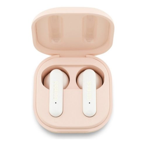 GUESS METAL LOGO bluetooth fülhallgató SZTEREO (v5.3, TWS, mikrofon, zajszűrő, IPX5 vízálló + töltőtok) RÓZSASZÍN