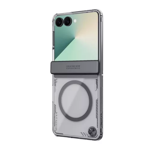 NILLKIN ICEBLADE szilikon telefonvédő (ütésállóság, kameravédő, kitámasztó, MagSafe) FEKETE