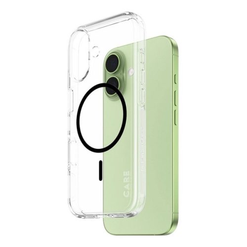 PANZERGLASS CARE FLAGSHIP URBAN EXPLORER CASE szilikon telefonvédő (ütésállóság, kameravédő, MagSafe) ÁTLÁTSZÓ/FEKETE