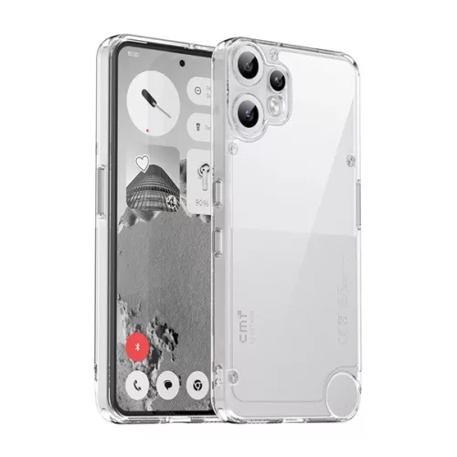 Szilikon telefonvédő (ütésállóság, átlátszó hátlap) ÁTLÁTSZÓ