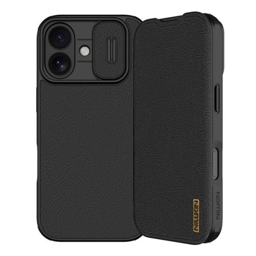 NILLKIN QIN PRO tok álló, bőr hatású (FLIP, oldalra nyíló, kártyazseb, kameravédő) FEKETE