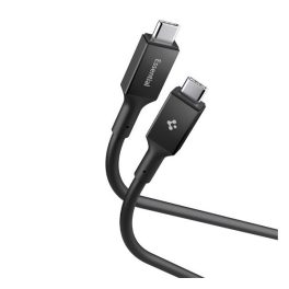   SPIGEN ESSENTIAL EB10010CC adatkábel (Type-C - Type-C, 100W, PD gyorstöltő, 100cm) FEKETE