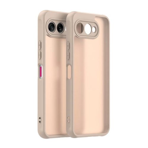 Szilikon telefonvédő (műanyag hátlap, légpárnás sarok, matt) NARANCSSÁRGA