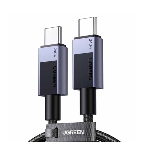 UGREEN L513 adatkábel (Type-C - Type-C, 240W, PD gyorstöltő 3.1, 100cm) SÖTÉTSZÜRKE
