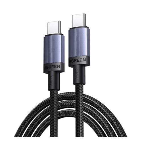 UGREEN L528 adatkábel (Type-C - Type-C, 100W, PD gyorstöltő 3.0, 200cm) SÖTÉTSZÜRKE