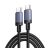 UGREEN L528 adatkábel (Type-C - Type-C, 100W, PD gyorstöltő 3.0, 200cm) SÖTÉTSZÜRKE