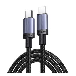   UGREEN L528 adatkábel (Type-C - Type-C, 100W, PD gyorstöltő 3.0, 300cm) SÖTÉTSZÜRKE