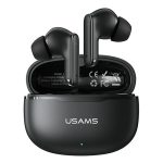 USAMS E05 bluetooth fülhallgató SZTEREO (v6.0, TWS, zajszűrő + töltőtok) FEKETE