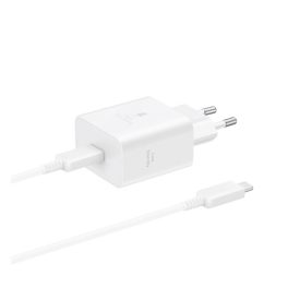   SAMSUNG hálózati töltő Type-C aljzat (45W, PD gyorstöltő 2.0 + Type-C - Type-C kábel, 180cm) FEHÉR