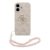 GUESS 4G STRAP 4G CLASSIC LOGO szilikon telefonvédő (ütésállóság, bőr hatású hátlap + kézpánt) RÓZSASZÍN