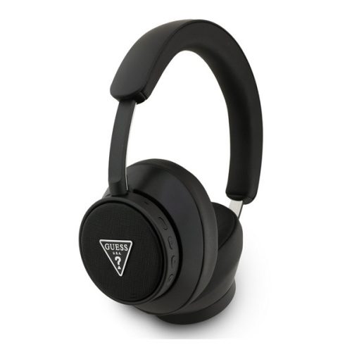 GUESS SAFFIANO TRIANGLE LOGO bluetooth fejhallgató SZTEREO (v5.4, mikrofon, zajszűrő) FEKETE