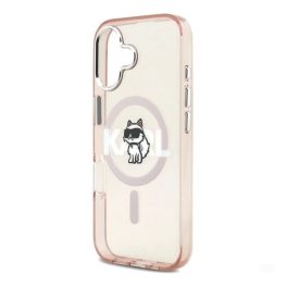   KARL LAGERFELD IML CHOUPETTE SKETCH LOGO MAGSAFE szilikon telefonvédő (ütésállóság, kameravédő, MagSafe) RÓZSASZÍN