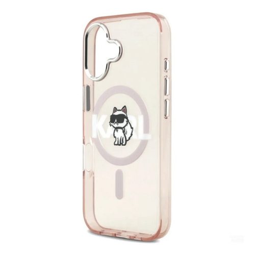 KARL LAGERFELD IML CHOUPETTE SKETCH LOGO MAGSAFE szilikon telefonvédő (ütésállóság, kameravédő, MagSafe) RÓZSASZÍN