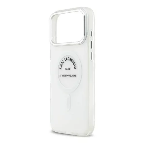 KARL LAGERFELD IML KARL RSG LOGO MAGSAFE szilikon telefonvédő (műanyag hátlap, ütésállóság, MagSafe) ÁTLÁTSZÓ