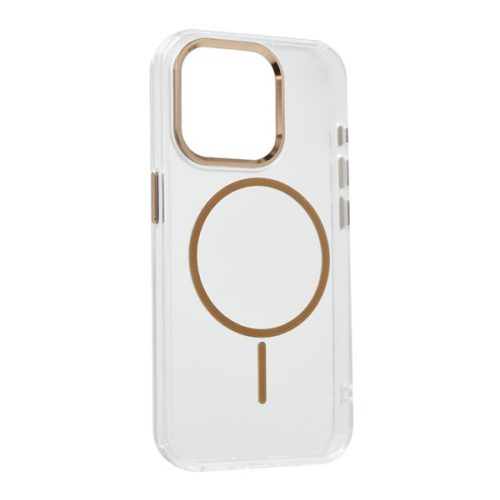 Szilikon telefonvédő (műanyag hátlap, kameravédő, MagSafe, légpárnás sarok) ARANY