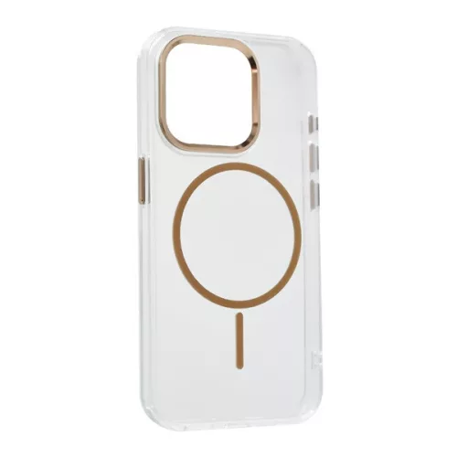 Szilikon telefonvédő (műanyag hátlap, kameravédő, MagSafe, légpárnás sarok) ARANY