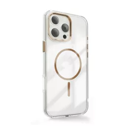   Szilikon telefonvédő (műanyag hátlap, kameravédő, MagSafe, légpárnás sarok) ARANY