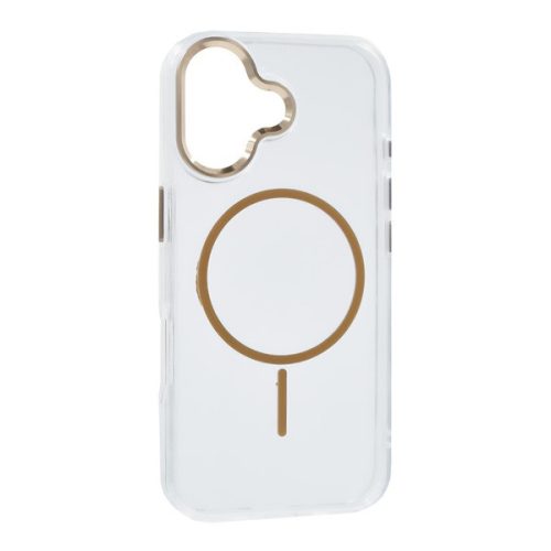 Szilikon telefonvédő (műanyag hátlap, kameravédő, MagSafe, légpárnás sarok) ARANY