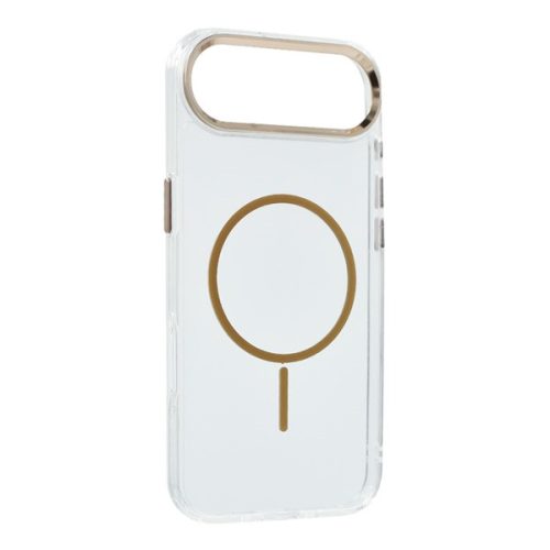 Szilikon telefonvédő (műanyag hátlap, kameravédő, MagSafe, légpárnás sarok) ARANY