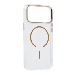   Szilikon telefonvédő (műanyag hátlap, kameravédő, MagSafe, légpárnás sarok) ARANY