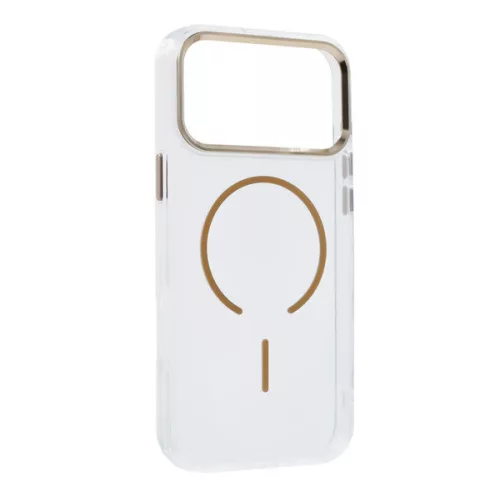 Szilikon telefonvédő (műanyag hátlap, kameravédő, MagSafe, légpárnás sarok) ARANY