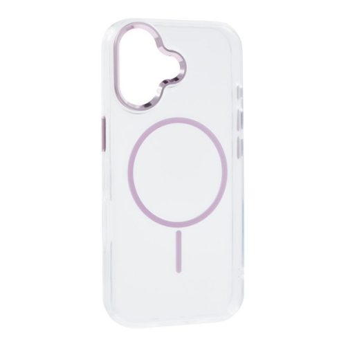 Szilikon telefonvédő (műanyag hátlap, kameravédő, MagSafe, légpárnás sarok) RÓZSASZÍN