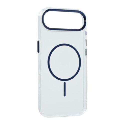 Szilikon telefonvédő (műanyag hátlap, kameravédő, MagSafe, légpárnás sarok) SÖTÉTKÉK