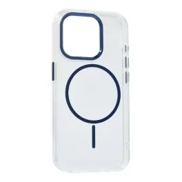   Szilikon telefonvédő (műanyag hátlap, kameravédő, MagSafe, légpárnás sarok) SÖTÉTKÉK